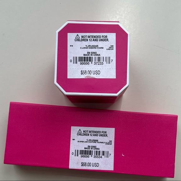 B-open link & Large Diamond charm - Picture 3 of 5